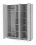 Moderner Kleiderschrank Sampont 01, Mintgrün / Eiche dunkel, 195 x 145 x 52 cm, mit 12 Fächern und 1 Kleiderstange, ABS-Kanten, robust und langlebig