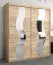 Schiebetürenschrank / Kleiderschrank Hacho 04 mit Spiegel, Farbe: Eiche Sonoma - Abmessungen: 200 x 180 x 62 cm ( H x B x T)