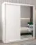 180 cm breiter Schiebetürenschrank mit 2 Türen | 10 Fächer | 2 Kleiderstangen | Farbe: Weiß Abbildung