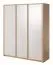 Schlafzimmer - Kleiderschrank, Farbe: Eiche / Weiß - 196 x 166 x 53 cm (H x B x T) Abbildung