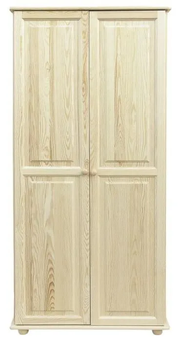 Kleiderschrank 2-türig, Farbe: Natur 195x92x59 cm Abbildung