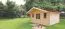 Gartenhaus MU17 - 44 mm Blockbohlenhaus, Grundfläche: 19,80 m², Satteldach