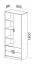 Kinderzimmer - Schrank Fabian 04, Farbe: Eiche Hellbraun / Weiß / Rosa - 190 x 80 x 40 cm (H x B x T)