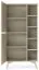 Regal mit genügend Stauraum Crewe 11, Farbe: Beige / Eiche - Abmessungen: 160 x 80 x 38 cm (H x B x T)