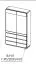 Vitrine Fazenda 05, Farbe: Natur, Eiche teilmassiv – 200 x 119 x 41 cm (H x B x T)