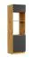 Küchenschrank | 2 Türen | Artisan-Eiche / Grau | 60 x 57,6 x 211,9 cm | grifflose Front | Matterhorn 32 | 5 Fächer | Push-to-open 