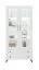 Vitrine Tellin 02, Farbe: Weiß / Weiß Hochglanz - Abmessungen: 190 x 90 x 40 cm (H x B x T)
