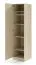 Schrank | Farbe: Eiche Cremona | eintürig | 4 Einlegeböden | 50 x 61 x 210 cm | ABS-Kanten | 1 Kleiderstange | Edegem 05 | Drehtürenschrank