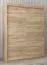 Schiebetürenschrank / Kleiderschrank Jan 03A, Farbe: Eiche Sonoma - Abmessungen: 200 x 150 x 62 cm ( H x B x T)