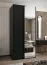 Kleiderschrank / Schiebetürenschrank | 6 Fächer | 245,5 x 120 x 64 cm | 2 Kleiderstangen | 2 Schiebetüren | Soft-Close | Spiegel | Farbe: Schwarz