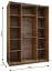 Kleiderschrank / Schiebetürenschrank | ABS-Kantenschutz | 245,5 x 160 x 64 cm | 11 Fächer | 2 Kleiderstangen | 2 Schiebetüren | Farbe: Weiß | Soft-Close