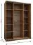 Kleiderschrank / Schiebetürenschrank | ABS-Kanten | 2 Kleiderstangen | 245,5 x 170 x 64 cm | 11 Fächer | 2 Schiebetüren | Soft-Close | Farbe: Schwarz