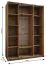 Kleiderschrank / Schiebetürenschrank | ABS-Kanten | 2 Kleiderstangen | 245,5 x 170 x 64 cm | 11 Fächer | 2 Schiebetüren | Soft-Close | Farbe: Schwarz