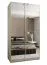 Kleiderschrank / Schiebetürenschrank | 245,5 x 130 x 64 cm | 2 Kleiderstangen | 2 Schiebetüren | ABS Kantenschutz | 6 Fächer | Farbe: Weiß | Soft-Close