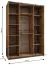 Kleiderschrank / Schiebetürenschrank | Farbe: Eiche Artisan |245,5 x 160 x 64 cm | 11 Fächer | 2 Kleiderstangen | 2 Schiebetüren | Soft-Close | ABS-Kanten