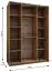 Kleiderschrank / Schiebetürenschrank | Soft-Close | 11 Fächer | 245,5 x 160 x 64 cm | 2 Kleiderstangen | Farbe: Kaschmir | 2 Schiebetüren | Spiegel
