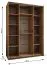 Kleiderschrank / Schiebetürenschrank | Farbe: Eiche Artisan | 11 Fächer | 2 Kleiderstangen | 245,5 x 180 x 64 cm | Soft-Close | 2 Schiebetüren | Spiegel