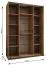 Kleiderschrank / Schiebetürenschrank | Soft-Close | 245,5 x 180 x 64 cm | 11 Fächer | Farben: Schwarz | 2 Kleiderstangen | Spiegel | 2 Schiebetüren
