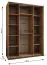 Kleiderschrank / Schiebetürenschrank | 2 Kleiderstangen | 245,5 x 180 x 64 cm | Spiegel | 11 Fächer | Soft-Close | 2 Schiebetüren | Farbe: Schwarz