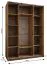 Kleiderschrank / Schiebetürenschrank | 11 Fächer | Spiegel | 2 Kleiderstangen | 245,5 x 170 x 64 cm | 2 Schiebetüren | Soft-Close | Farbe: Eiche Artisan