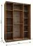 Kleiderschrank / Schiebetürenschrank | 11 Fächer | Farbe: Weiß | 245,5 x 180 x 64 cm | 2 Kleiderstangen | 2 Schiebetüren | Spiegel | Soft-Close