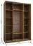 Kleiderschrank / Schiebetürenschrank | 11 Fächer | 245,5 x 160 x 64 cm | Spiegel | 2 Schiebetüren | 2 Kleiderstangen | Soft-Close | Farbe: Kaschmir