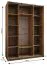 Kleiderschrank / Schiebetürenschrank | Farbe: Eiche Artisan | 2 Schiebetüren | 11 Fächer | 2 Kleiderstangen | 245,5 x 170 x 64 cm | Spiegel | Soft-Close