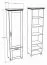 Schrank Cuenca 07, Farbe: Eiche / Grau - Abmessungen: 209 x 60 x 39 cm (H x B x T)