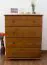 Kommode Kiefer massiv Vollholz Eichefarben 018 - Abmessung  100 x 80 x 42 cm (H x B x T)