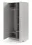 Kleiderschrank | 2-türig | ABS-Kanten | 1 Kleiderstange | 7 Fächer | 100 x 61 x 210 cm | Edegem 03 | Farbe: Platingrau | Drehtürenschrank