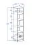 Kinderzimmer - Regal Fabian 06, Farbe: Eiche Hellbraun / Weiß / Rosa - 190 x 40 x 40 cm (H x B x T)