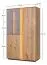 Wohnzimmer Komplett - Set A Sienne, 4-teilig, Massivholz Wildeiche, push-to-open, gebürstet und geölt, inklusive LED-Beleuchtung
