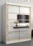 150 cm breiter Kleiderschrank mit 5 Fächern und 2 Türen | Farbe: Sonoma Eiche / Weiß Abbildung