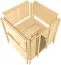 Sauna "Tjara 1" SET mit Kranz und Ofen BIO 9 kW - 221 x 198 x 212 cm (B x T x H)