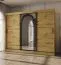 Schiebetürenschrank | Farbe: Eiche Artisan | 10 Fächer | 2 Kleiderstangen | 250 x 62 x 200 cm | Kleiderschrank | Spiegeltür | hochwertig Verarbeitet | modernes Design