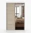 Schiebetürenschrank / Kleiderschrank Sonoma Eiche / Weiß | Rudawy 04 | 200 x 120 x 61 cm | 2 Türen | mit Spiegel | 6 Fächer | 1 Kleiderstange