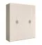 Drehtürenschrank / Kleiderschrank mit vier Türen Ioannina 01, Farbe: Beige, zwei Kleiderstangen, zwei Fächer, Maße: 210 x 179 x 60,5 cm, ABS-Kanten