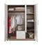 Kleiderschrank mit Spiegel Hannut 21, Farbe: Eiche Artisan - Abmessungen: 190 x 150 x 56 cm (H x B x T)
