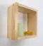 Bücherregal - 25 cm breit, Kiefer Holz-Massiv, Farbe: Natur