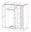 Drehtürenschrank / Kleiderschrank Gyronde 12, Kiefer massiv Vollholz, weiß lackiert - 190 x 156 x 65 cm (H x B x T)