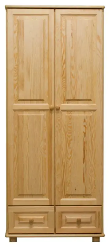 Massivholz-Kleiderschrank, Farbe: Natur 190x90x60 cm Abbildung