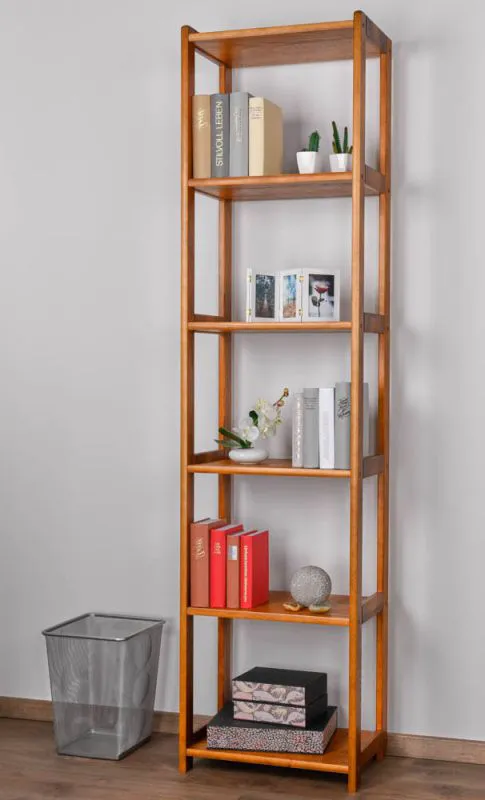 Regal Kiefer massiv Vollholz Eichefarben Junco 54D - 200 x 50 x 30 cm (H x B x T)