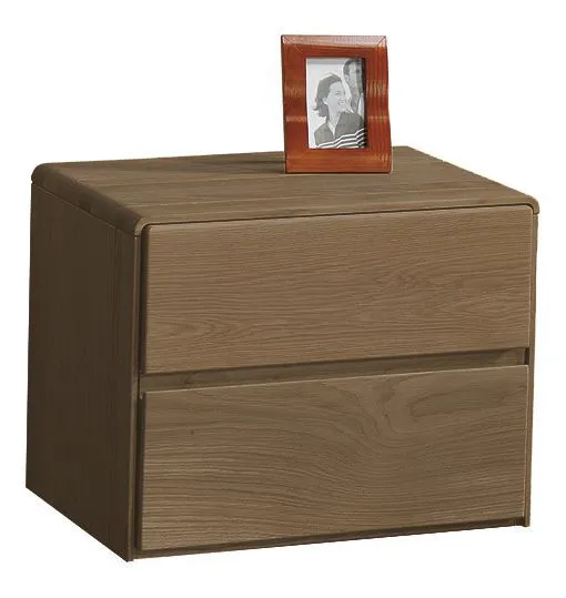 Nachtkommode Fazenda 25, Farbe: Dunkelbraun, Eiche teilmassiv – 43 x 55 x 38 cm (H x B x T)