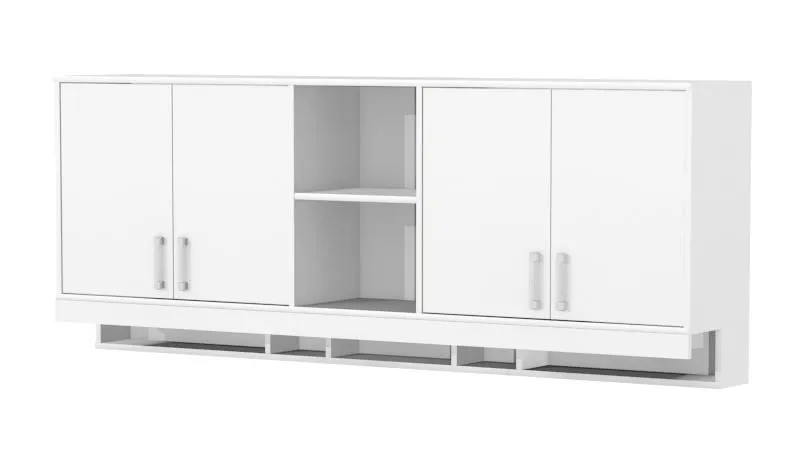 Wandschrank, Farbe: Weiß 82x209x37 cm Abbildung