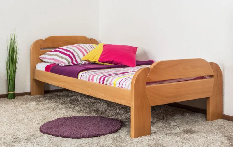 Kinderbett / Jugendbett Wooden Nature 140 Buche massiv Natur - 90 x 200 cm (B x L)