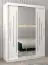 Schiebetürenschrank / Kleiderschrank mit Spiegel Tomlis 03A, Farbe: Weiß matt - Abmessungen: 200 x 150 x 62 cm (H x B x T)