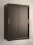 Kleiderschrank mit schlichter Form Liskamm 08, Farbe: Schwarz matt - Abmessungen: 200 x 120 x 62 cm (H x B x T), mit zwei Türen