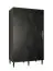 Schiebetürenschrank mit zwei Kleiderstangen Jotunheimen 40, Farbe: Schwarz - Abmessungen: 208 x 120,5 x 62 cm (H x B x T)