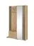 Moderne Garderobe mit Spiegeltür Leeds 01, Farbe: Eiche Artisan / Schwarz - Abmessungen: 192 x 131 x 40 cm (H x B x T)
