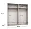Kleiderschrank | Farbe: Kaschmir | 2 Fächer | Schlafzimmerschrank mit Spiegel | 2 Kleiderstangen | Griffe: Gold | Soft-Close-Funktion | Maße: 200 x 52 x 202 cm | ABS-Kanten